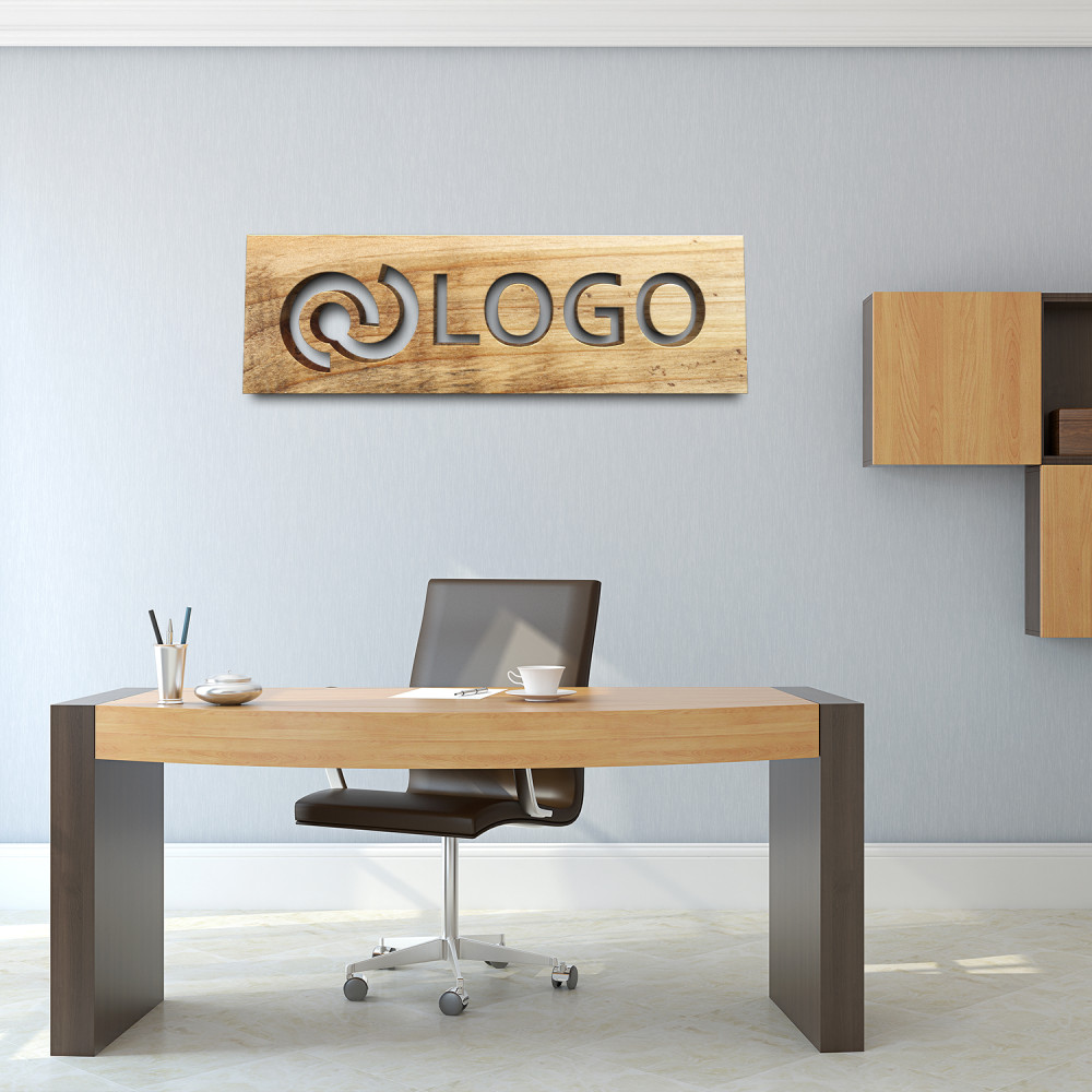 Insegna rettangolare in legno