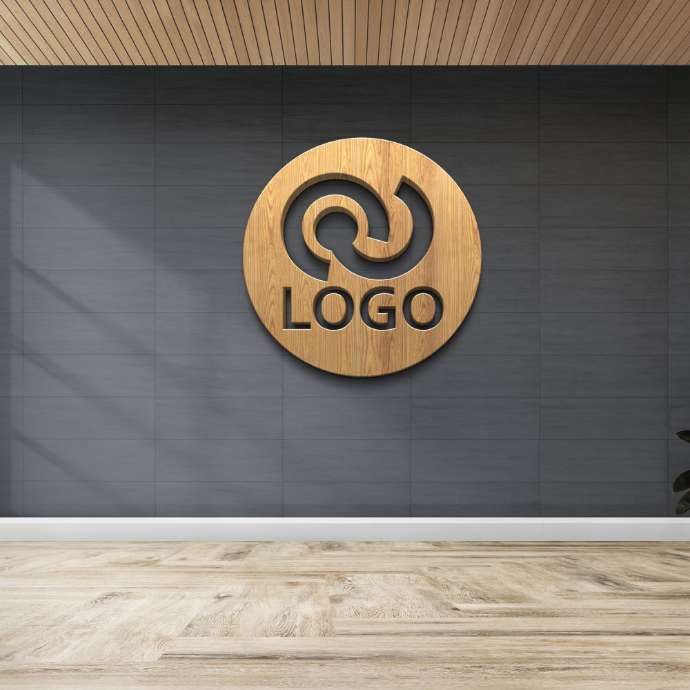 Insegna rotonda in legno